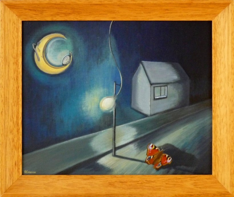 Moontime (original painting, framed)