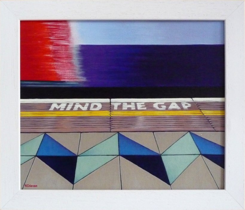 Mind The Gap 1 [state II] (original painting, framed)