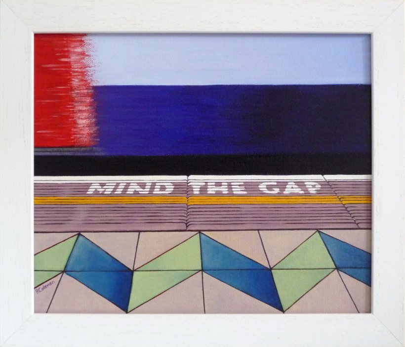 Mind The Gap 1 [state III] (original painting, framed)