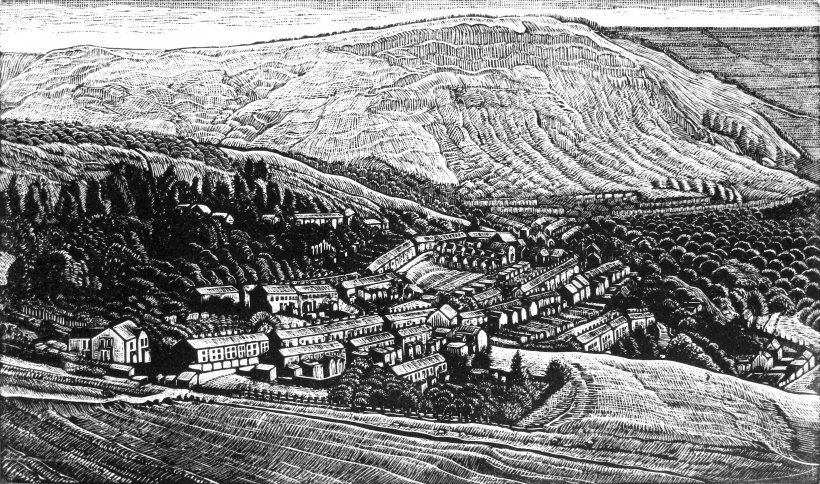 Cwmparc Village (original print)